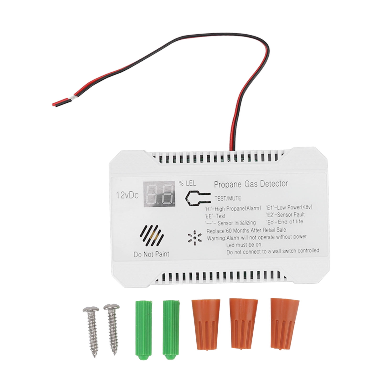 RV Propane Gas Detector 85dB Loudly Sound Alarms RV Propane Alarm with