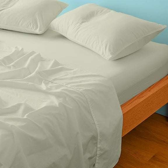 CottingtonLane 4-Piece 400 Thread Count Short Queen Size Cotton Ivory