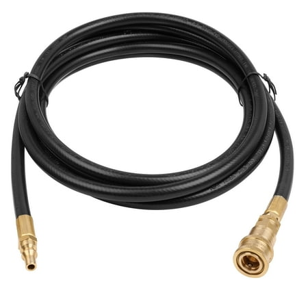 "RV Quick Connect Propane Hose, Quick Disconnect Propane Hose Extension - 1/4-inch Safety Shutoff Valve & Male Full Flow Plug for RVs"