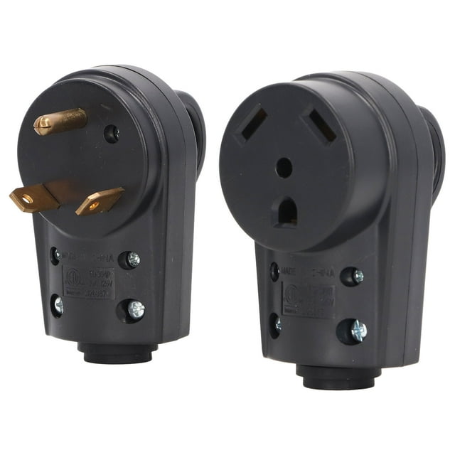 RV Receptacle Plug Set 30 AMP Replacement Male and Female Plug