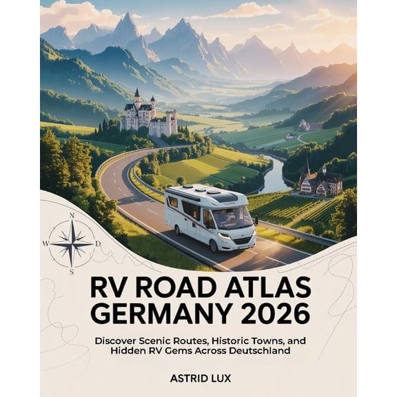 RV Road Atlas Germany 2026: Discover Scenic Routes, Historic Towns, and Hidden RV Gems Across Deutschland, (Paperback)