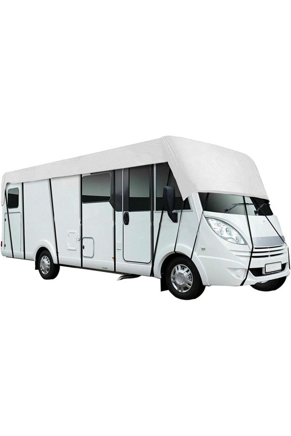 RV Roof Cover Waterproof, Universal Caravan Roof Cover,Motorhome Top Coverr Frost UV Protector Tarpaulin With Retractable Straps For Camper Travel