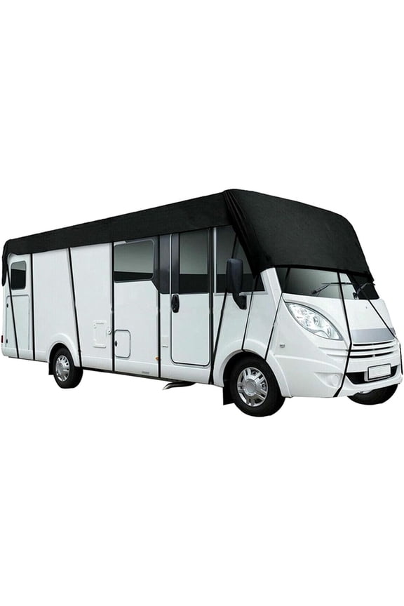 RV Roof Cover Waterproof, Universal Caravan Roof Cover,Motorhome Top Coverr Frost UV Protector Tarpaulin With Retractable Straps For Camper Travel