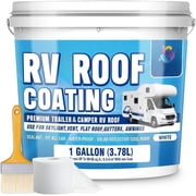 RV Roof Sealant RV Roof Coating RV Roof Sealant White 1 Gallon Solar Reflective & Leak Repair for Campers Motorhomes