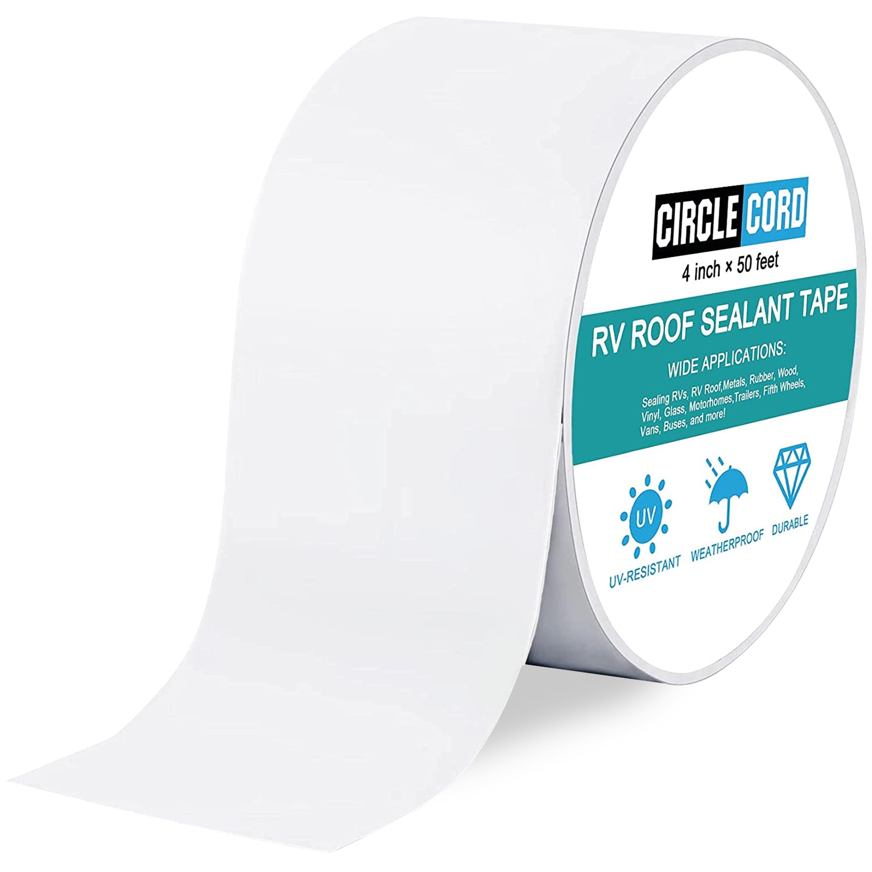 RV Roof Tape White, 4 Inch X 50 Feet RV Tape, RV Sealant Tape for