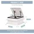 thumbnail image 1 of RV Roof Vent Fan 14" with LED Light,4 Speed Reversible 12V RV Exhaust Fan Low Noise,UV Protection,Manual Open for Camper,Travel,Cargo Trailer, 1 of 7