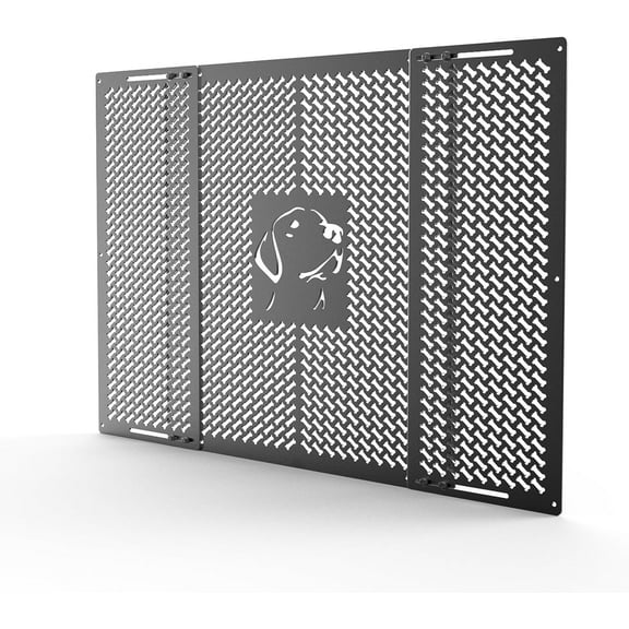 RV Screen Door Grille,Dog Friends Design, Aluminium Alloy Material Protects Screen Door from Damage, Adjustable Width Ranging from 21"- 29.5", for Entry Screen Door Grille on RV, Trailer