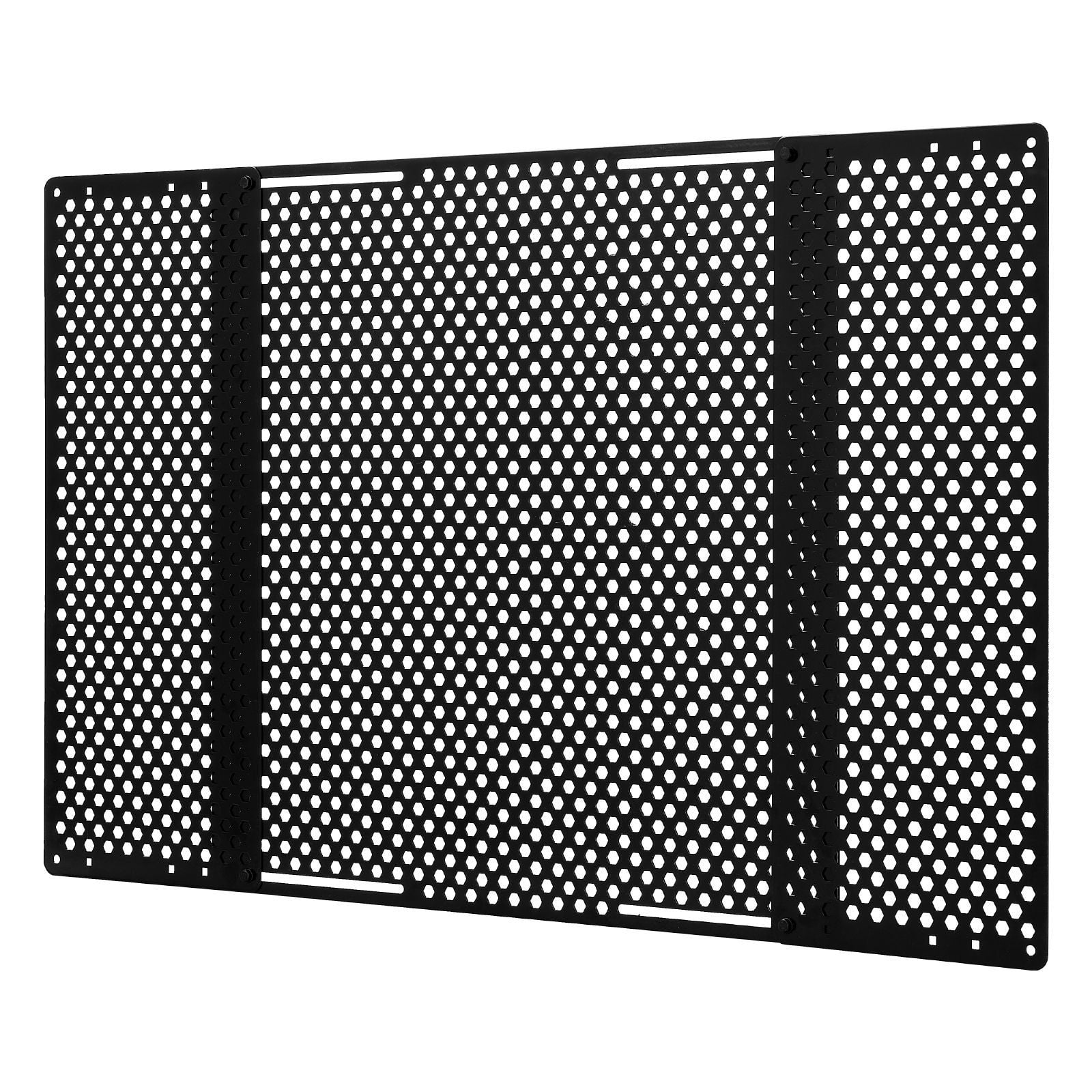 RV Screen Door Protector, Adjusts from 22 to 31.5 inch, Adjustable Door Grille, Easy to Install, Reinforced Breathable Honeycomb Holes, Iron Camper RV Entry Protector for Pet Protection, Black