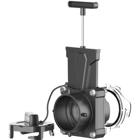 RV Sewer Gate Valve, Shut Off Valve with Leak-proof Cap, Twist-on Sewer Hose Valve, Fit for 3" Drain Pipe