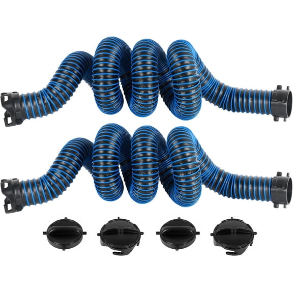 RV Sewer Hose Extension, Heavy Duty Material for Abrasion Resistance and Crush Protection, Camper Sewer Extension Hose with Caps