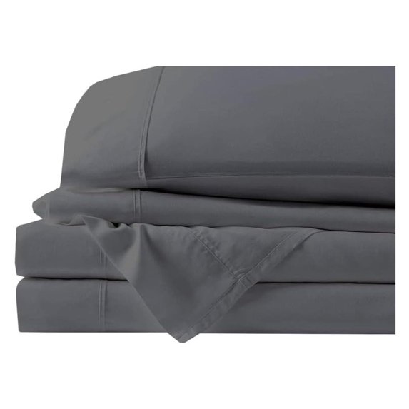 RV Sheet Sets-(28x75) BUNK Size, Dark Grey Solid up to 8-10 inch deep Mattress Sheets for Camper Bed sheetset.