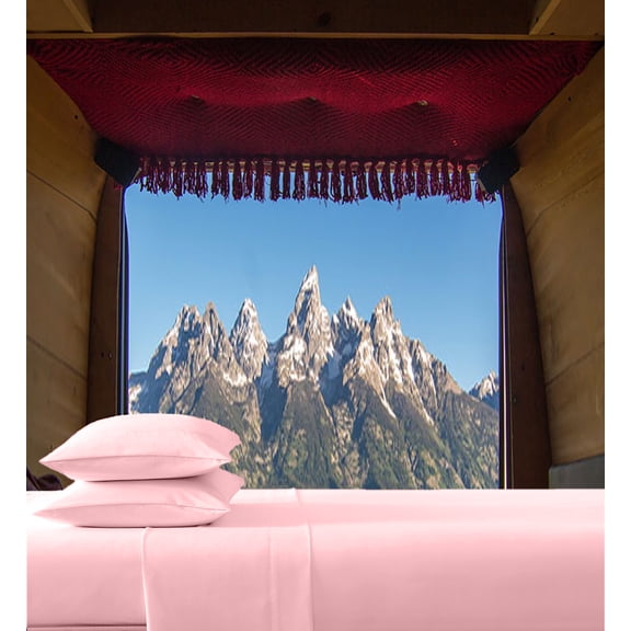 RV-Sheets (30" x 75") Narrow Twin Cot Size Sheet Set 300 Thread-Count 100% Egyptian Bedsheet Motorhomes, RV, Camper, Boat, Soft-Luxury-Breathable 12-Inch Deep Pockets 4-Piece - Pink Solid