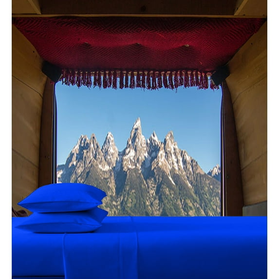 RV-Sheets (30" x 75") Narrow Twin Cot Size 400-TC Egyptian Bedsheet 15" Deep Pockets 4-PC Royal Blue