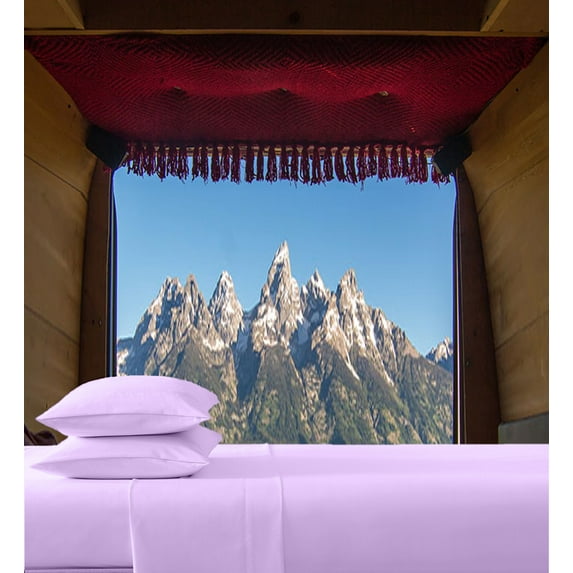 RV-Sheets (42" X 80") Truck Size Sheet Set 300 Thread-Count 100% Egyptian Bedsheet Motorhomes, RV, Camper, Boat, Soft-Luxury-Breathable 8-Inch Deep Pockets 4-Piece - Lilac Solid