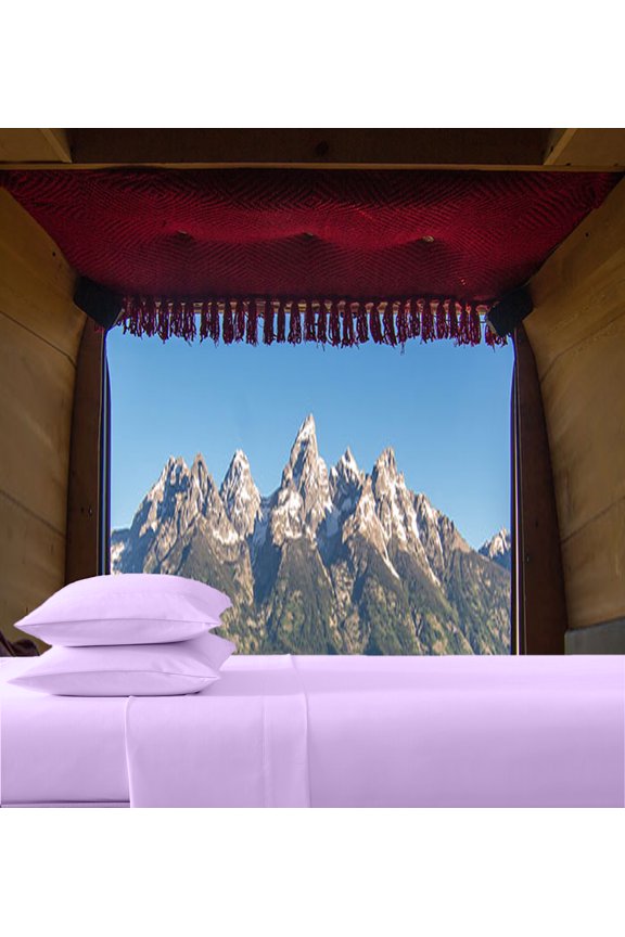 RV-Sheets (60" X 75") RV Short Queen Sheet Set 1000 Thread-Count 100% Egyptian 10-Inch Deep Pockets 4-PC - Lilac