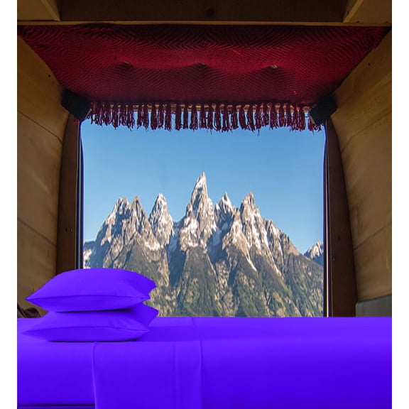 RV-Sheets (72" X 75") RV Short King 400-TC Egyptian Bedsheet 15" Deep Pockets 4-PC Purple