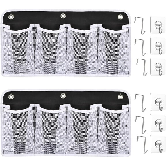 RV Shoe Storage for Bedside - 4 Pocket Wall Mounted Entryway Shoes Rack, Bed Hanging Pocket Organizer, Bedside Caddy Storage Organizer for Headboards Bunk Beds Dorm Rooms,RV & Camper Essentials