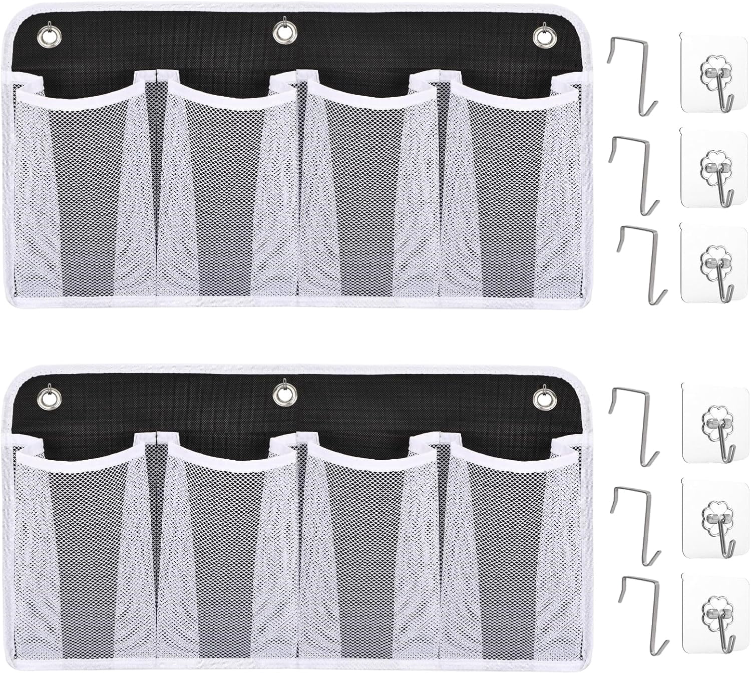 RV Shoe Storage for Bedside - 4 Pocket Wall Mounted Entryway Shoes Rack, Bed Hanging Pocket Organizer, Bedside Caddy Storage Organizer for Headboards Bunk Beds Dorm Rooms,RV & Camper Essentials