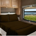 thumbnail image 1 of RV Short King 72" X 75" | 700-TC Organic Cotton Sheet Set 15 inch Deep Pockets - Made for RV Motorhome Bunk Bed - Chocolate Color, 1 of 7