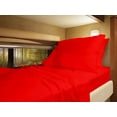 thumbnail image 1 of RV Short King 72" X 75" Sheet Set 600 Thread-Count 100% Egyptian Cotton 10-Inch Deep Pockets - Made for RV - Blood Red Color, 1 of 7