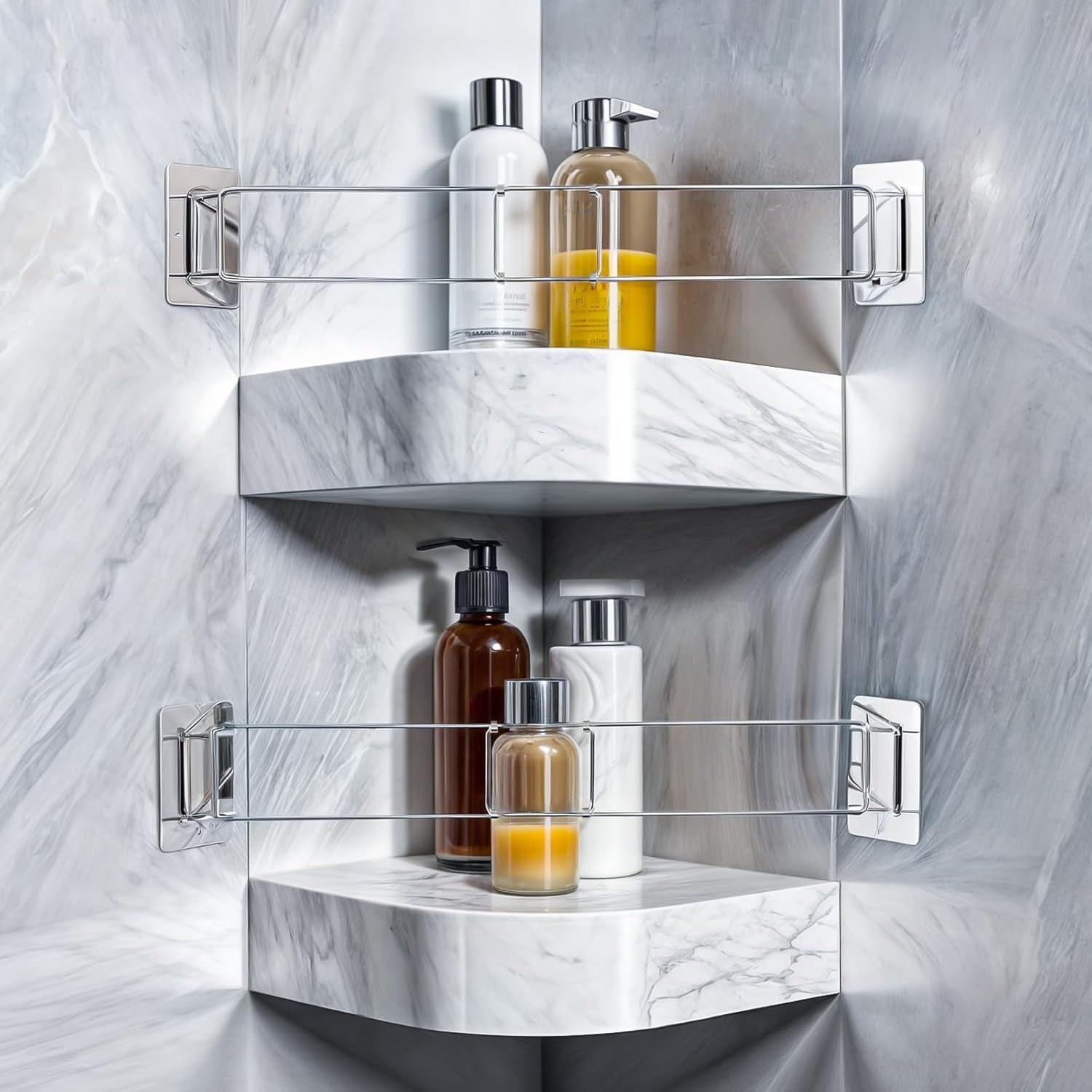 RV Shower Corner Storage Bar, 7-13 inches Adjustable Stainless Steel ...