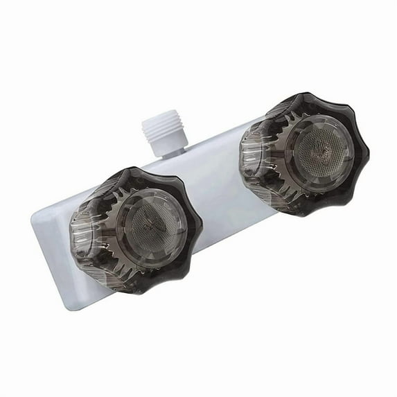 RV Shower Faucet, Faucet Replacement 4In Valve Diverter with Dual Smoked Knob for Bathroom