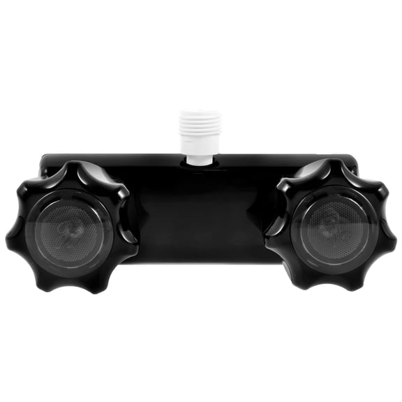 RV Shower Faucet Sturdy Camper Valve 2 Acrylic Knobs Efficient Replacement Bathroom Trailer Outdoor (black )