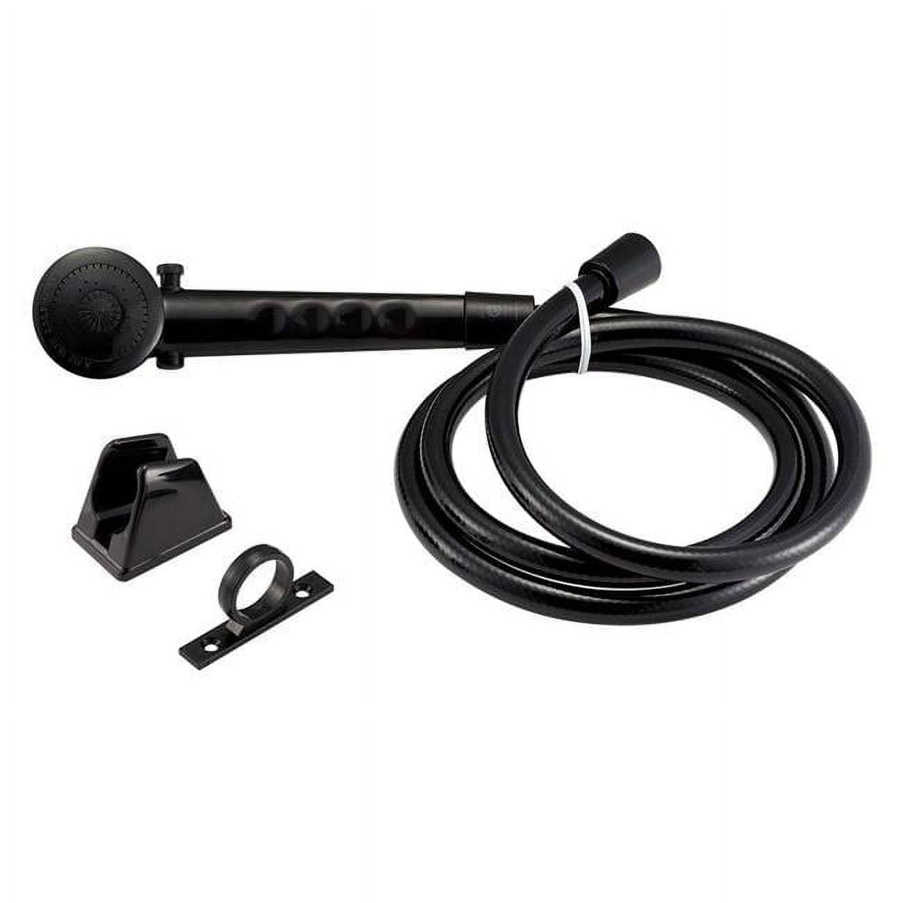 RV Shower Head & Hose, Black