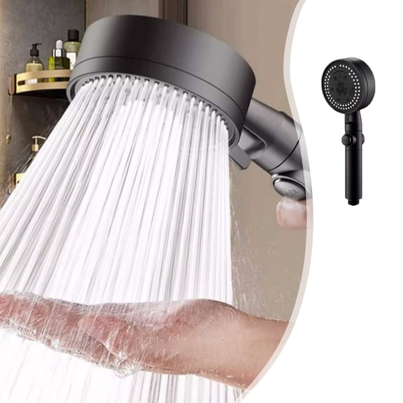 RV Shower Head with Stainless Steel Hose,  High Pressure Shower Head with Handheld On Off Switch, Camper Shower Head Replacement for RV, Travel Trailer, Motorhome, RV Accessories Part, Black
