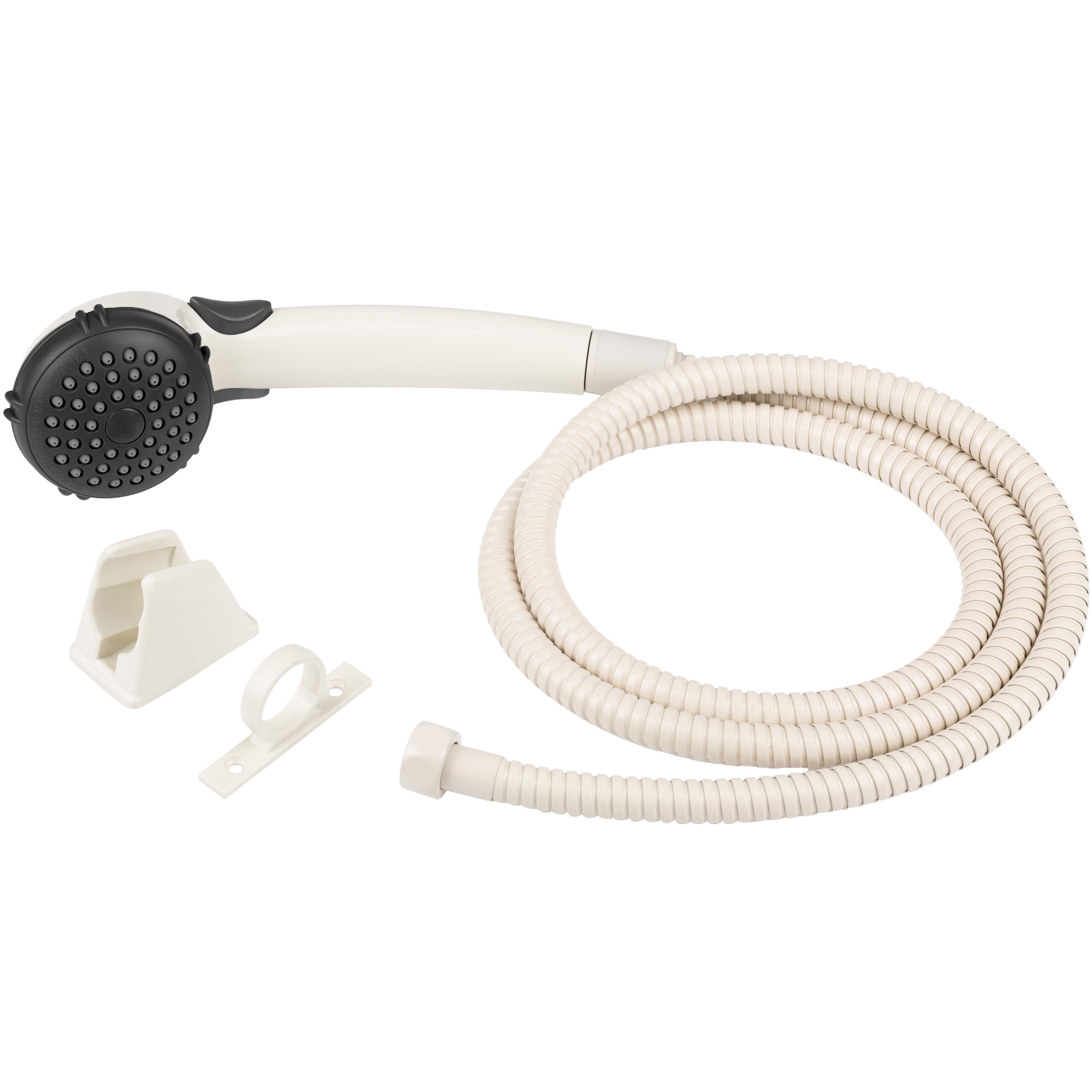 RV Single Function Shower Wand & Hose Kit - Bisque Parchment
