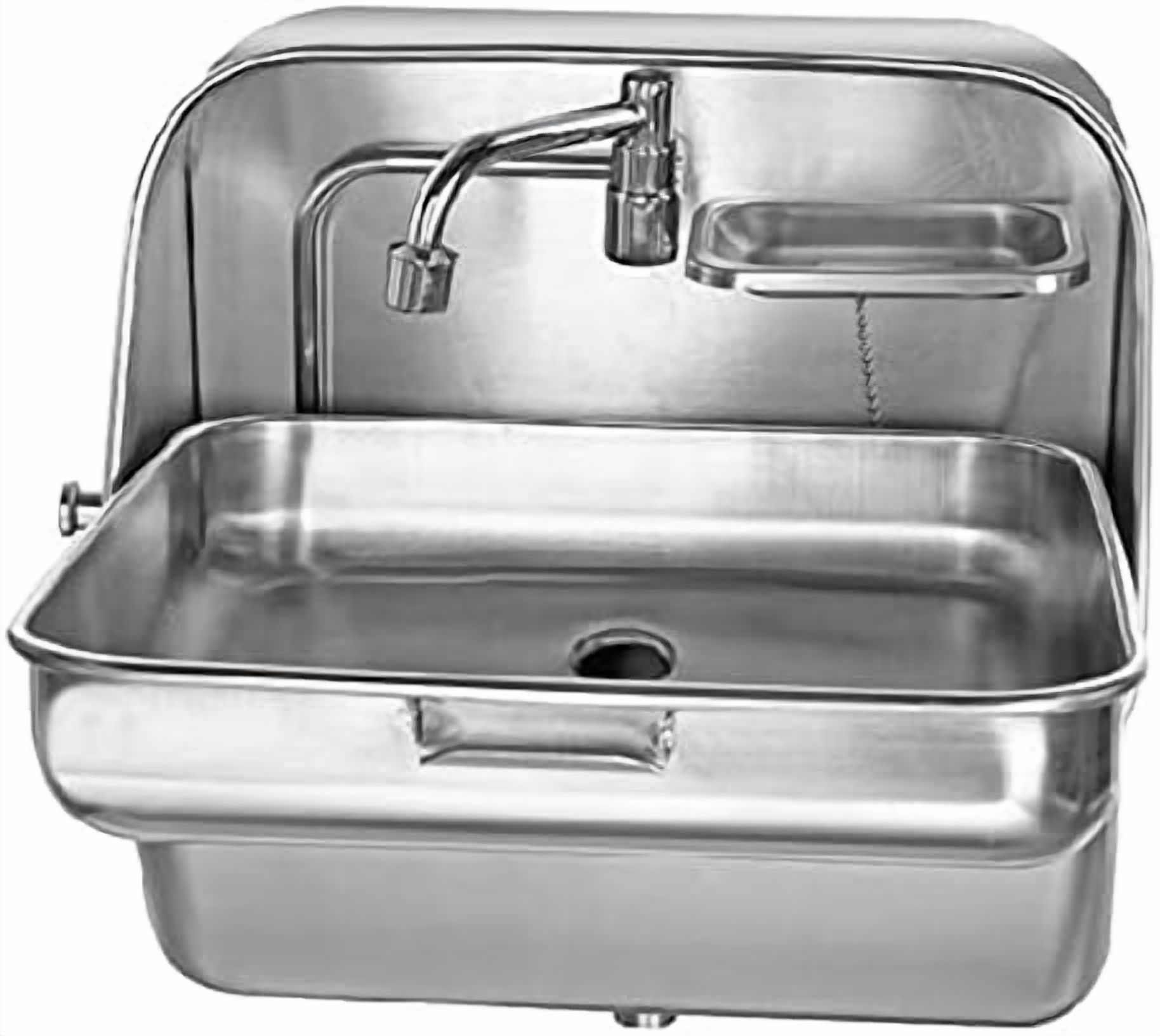 RV Sink Folding Sink with Cold Water Faucet, Stainless Steel Hand Wash ...