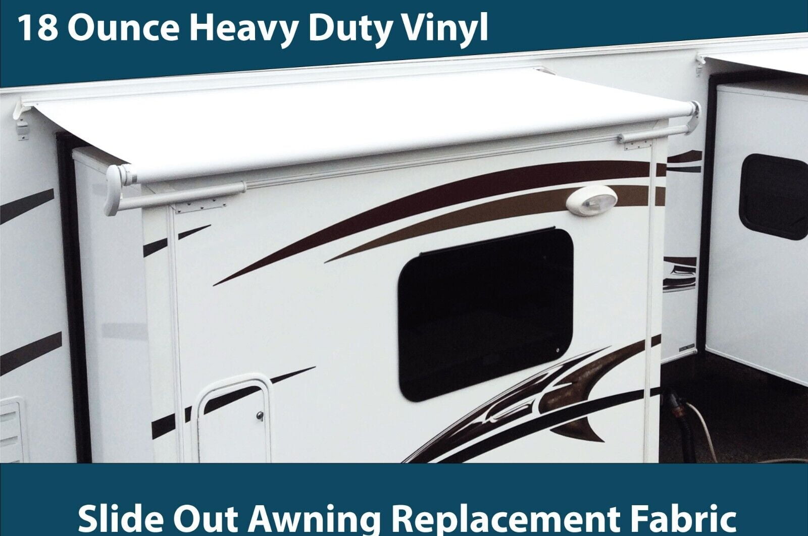 RV Slide Out Awning Replacement Fabric White 5 Year Warranty Choose