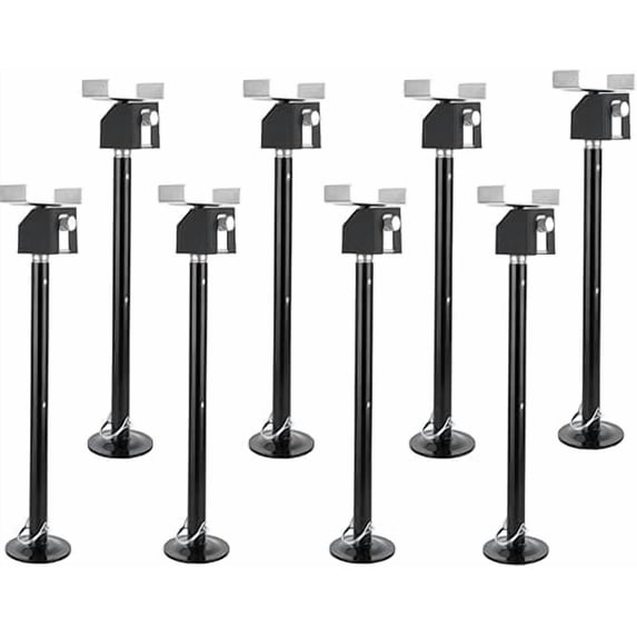 RV Slide Out Support Jacks (Set of 6) - 30,000lb Heavy Duty Rv Stabilizer Jacks Support, 21"-34" Quick-Lift Adjustable - Power Drill & Hand Crank Compatible for Campers, Travel Trailers & RVs
