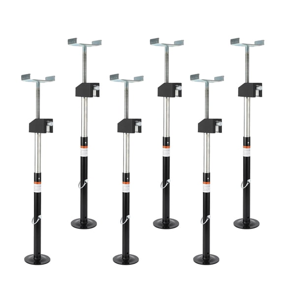 RV Slide Out Support Jacks (Set of 6) - 30,000lb Heavy Duty Rv Stabilizer Jacks Support, 21"-49" Quick-Lift Adjustable - Power Drill & Hand Crank Compatible for Campers, Travel Trailers & RVs