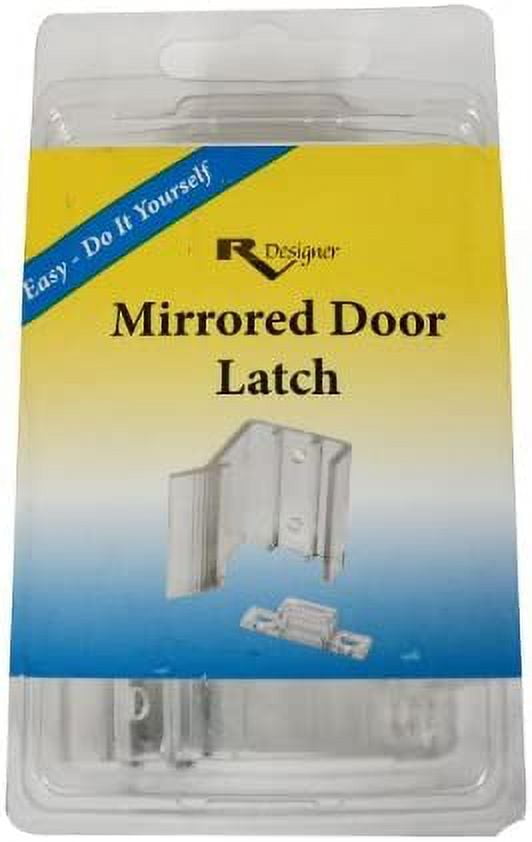 RV Sliding Mirror Door Latch Motorhome Mirror Door Replacement Latch with Hardware (2 Pack
