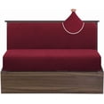 thumbnail image 1 of DEFNES Dinette Booth Cushions Covers, Stretch 2 Seat Cushion Couch Cover Loveseat Sofa Slipcover Furniture Protector for RV Camper Car Bench Cover (Red), 1 of 7