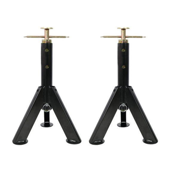 RV Stabilizer Jacks - 2 Pack Telescoping Leveling Jack Stands, 16-30 Inch Adjustable Height, 6,000 lb Capacity - Black