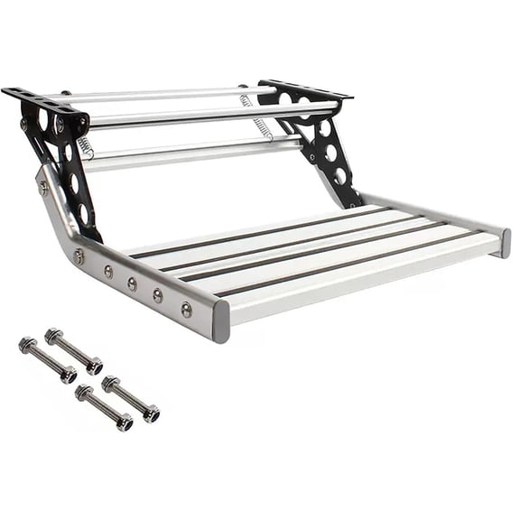 RV Stairs, Foldable Fold Down Manual Stairs, RV Step Stool, RV Entry Stairs, 200kg Load Capacity, Manualwithoutlight