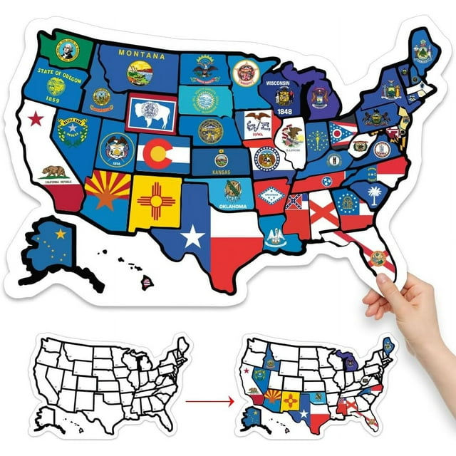 RV State Sticker Travel Map - 11