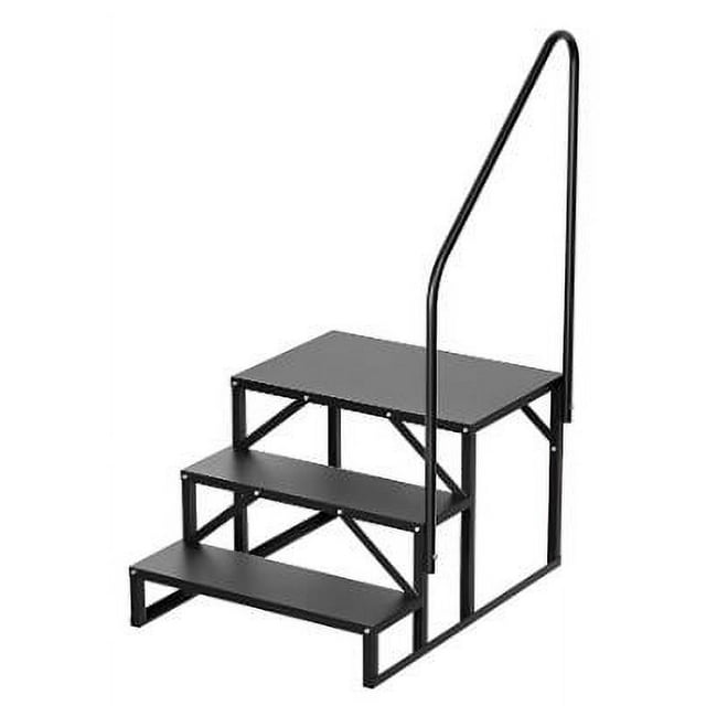 RV Step 3 Step Ladder, Hot Tub Step with Handrails, Heavy Duty RV