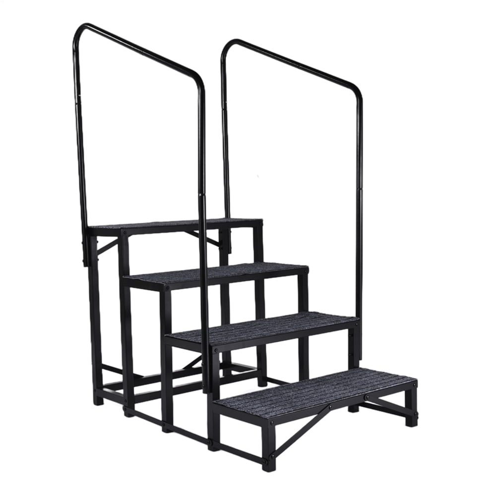 RV Step Ladder, Handrails-Attached Outdoor RV Stairs, 4 Step Ladder ...
