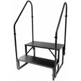 thumbnail image 2 of Hot Tub Ladder With 2 Handrails - 600 Lb Capacity Wood Steps For Above Ground Pools & Spas 2 of 3