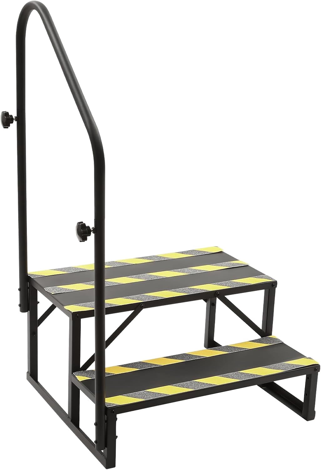 RV Steps with Handrails, 2 Steps Ladder Hot Tub Steps with Reflective ...