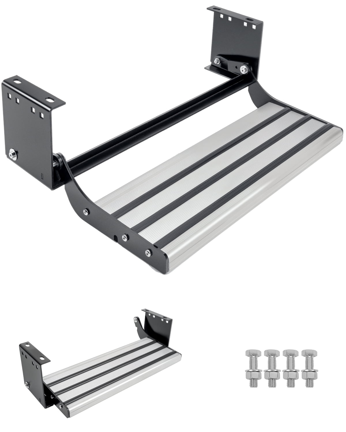 1-Step Manual Retractable RV Steps, 450lbs Capacity with 5mm Carbon ...