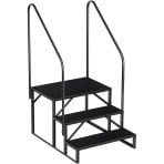 RV Steps Spa Steps with Handrail,Hot Tub Steps Trailer Steps Mobile Home Stairs for RV, Trailer, Hot Tub, Pool, Porch with Non-Slip Mats-3 Step/4 Step/5 Step