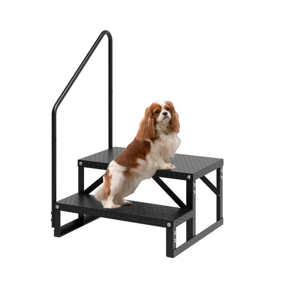 RV Steps with Handrail, RV Step Stool, Portable Pool Ladder, Heavy Duty Ladder Shelf Outdoor Mobile Home Stairs for Camper/Porch/SPA Pool/Pet Stairs