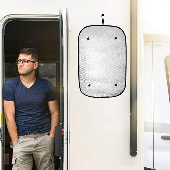 RV Sunshade RV Door And Window Shade Aluminum Film Reflective Shade Sunlight Suction Cup Shade, Tools & Home Improvement