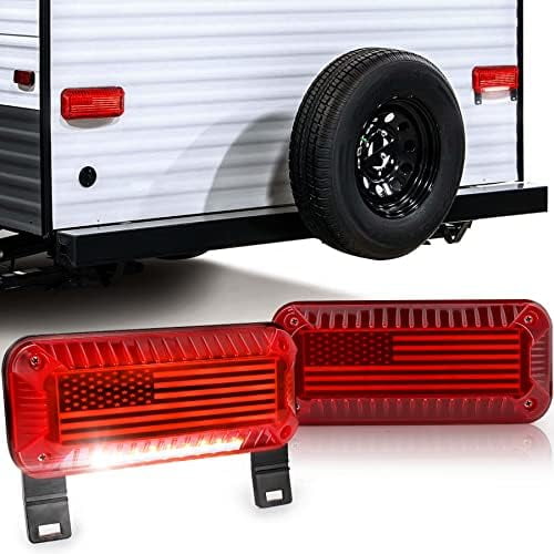 RV Tail Lights, 57 LED RV Camper Trailer Tail Lights With Running/Turn Signal/Brake/Stop License Plate Light Surface Mount RV Led Tail Lights$$Vehicle Parts & Accessories