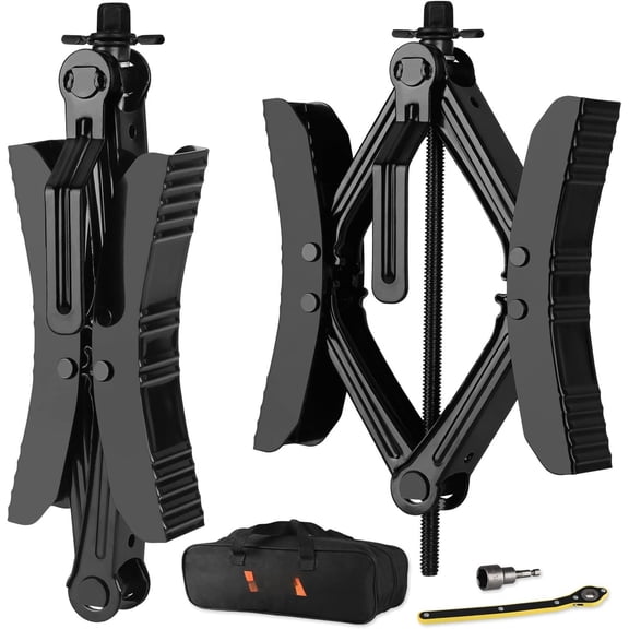 RV Tire Stabilizer, X-Shaped Wheel Chock for Dual Axle Travel Trailer Camper, Anti-Move Tandem Wheel Wedge, 2 Pack