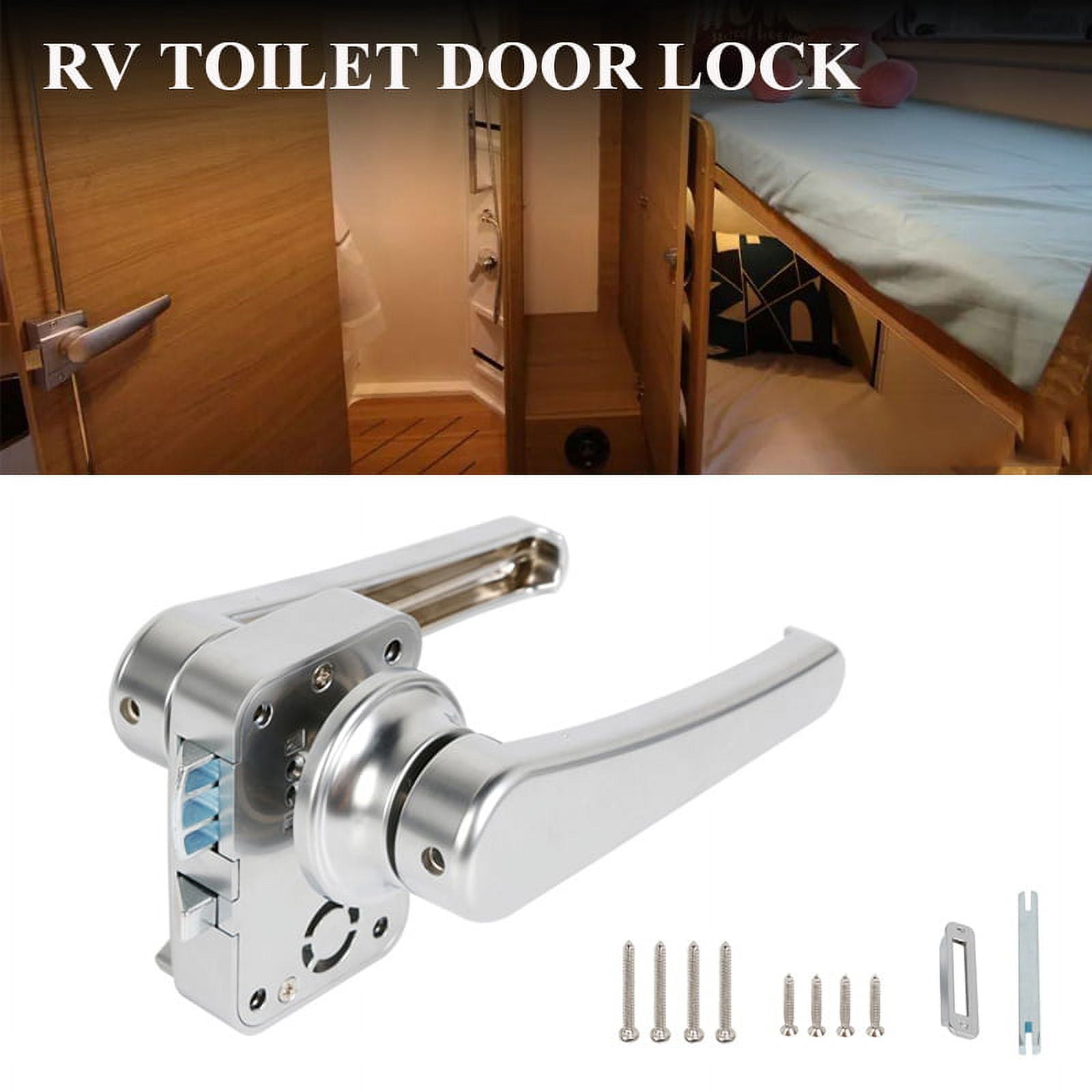 RV Toilet Door Lock Bathroom Caravan Boat Latch Handle Accessories ...